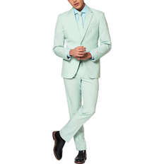 36 - Herr Kostymer OppoSuits Magic Mint Pastel Trim Fit Suit & Tie