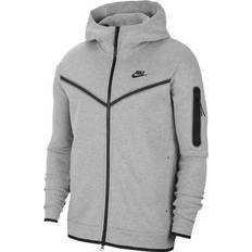 Herr - Polyester Överdelar Nike Sportswear Tech Fleece Full-Zip Hoodie Men - Dark Grey Heather/Black