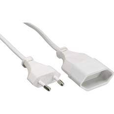 InLine Euro Male to Euro Female Extension Cable 2 m White