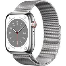 Apple Watch Series 8 Smartwatches Apple Watch Series 8 Cellular 45mm Stainless Steel Case with Milanese Loop