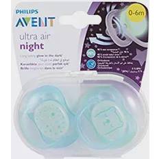 Philips Multifärgade Barn- & Babytillbehör Philips Avent Ultra Air Night Time Pacifier 0-6m 2-pack