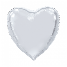 folieballong hjärtform XL 36 cm guld Silver