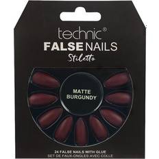 Technic Transparenta Nagelprodukter Technic Stiletto Nails Bordeaux 24-pack