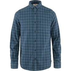 Rutiga Skjortor Fjällräven Övik Flannel Shirt - Indigo Blue/Flint Grey