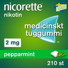 Nicorette Nikotintuggummin Receptfria läkemedel Nicorette Pepparmint 2mg 210 st Tuggummi