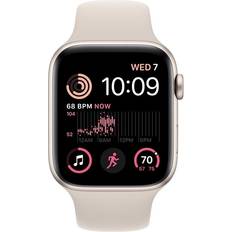 Apple Stegräknare - iPhone Wearables Apple Watch SE 2022 44mm Aluminum Case with Sport Band