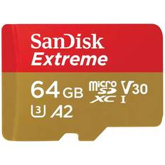 64 GB Minneskort & USB-minnen SanDisk Extreme microSDXC Class 10 UHS-I U3 V30 A2 170/80MB/s 64GB