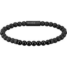 Hugo Boss Herr Armband Hugo Boss Mixed Beads Bracelet - Black/Onyx
