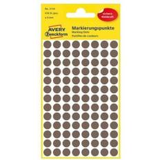 Avery Zweckform Självhäftande markeringspennor, diameter: 8 mm enkel brungrå