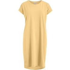 Vila Dreamers Short Sleeve Knee Dress - Golden