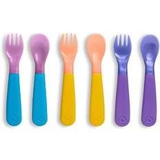 Munchkin Plast Barnbestick Munchkin Color Change Fork & Spoon 6-pack