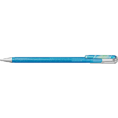 Pentel K110-DMNX Hybrid Dual Metallic Gelroller Glitzer Gel Skrivfärg blågrå/metallisk blå och silver, sticktjocklek 0,5 mm, 12 st