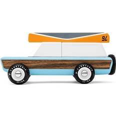 Candylab Toys Wooden Cars, Pioneer Model With Canoe, Modern Vintage Style