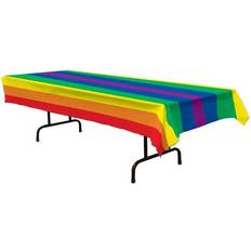 Beistle Rainbow Tablecloth Party Supplies 1 Count 1/Pkg 1 Red, Orange, Yellow