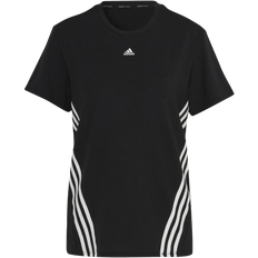 Adidas Dam - Elastan/Lycra/Spandex - Svarta T-shirts adidas TrainIcons 3-Stripes T-shirt