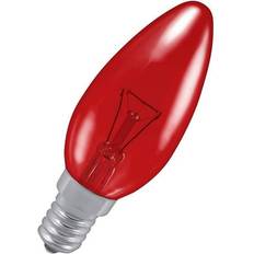 E14 - Röda Ljuskällor Crompton Fireglow Candle 40W Red SES-E14