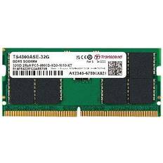 8 GB - SO-DIMM DDR5 RAM minnen Transcend JetRAM SO-DIMM DDR5 4800MHz 8GB ECC (JM4800ASG-8G)