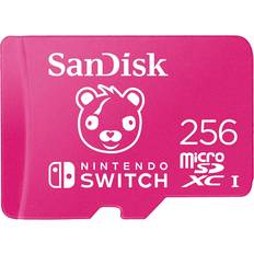 SanDisk 256 GB - microSDXC Minneskort SanDisk Nintendo Switch microSDXC Class 10 UHS-I U3 100/90MB/s 256GB