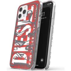 Diesel Metaller Mobiltillbehör Diesel iPhone 12 Pro Max Skal Snap Case Clear AOP Red/Grey
