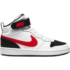 Dragkedjor/Dragskor/Kardborrar/Snabbsnörningssystem Sneakers Nike Court Borough Mid 2 GSV - White/Black/University Red