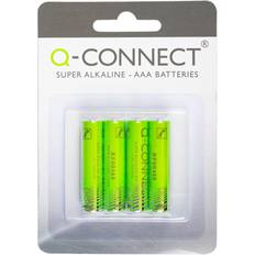 Q-CONNECT 4 x AAA, Single-use battery, AAA, Alkaline, Cylindrisk, 4 stk, Grøn