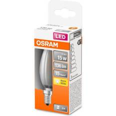 Osram E14 LED-lampor Osram LED-glödlampa Candle 1,5W/827 (15W) frosted E14