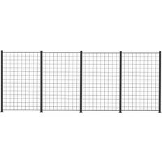 Hortus 4 Panel anthracite grey trellis includin