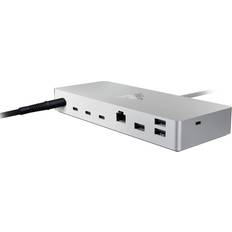 Razer 4 Dock: 10 Ports in 1 - Dual 4K or Single 8K Output - USB A and C Hub, 2.5 GbE Thunderbolt 3, Mac, and PC Compatible 4 Certified - Passthrough Charging - Mercury White