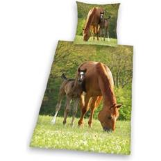 MCU Brown Horse and Pony Bed Set 135x200cm