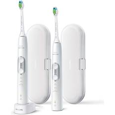 Philips Sonicare Elektrisk tandborste ProtectiveClean 6100 HX6877/34 dubbelpack, för vuxna