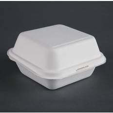 Fiesta Green Compostable Bagasse Burger Boxes 153mm (Pack of 500) [DW247]