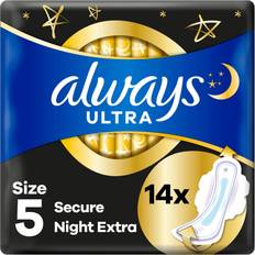 Always Bindor Always Ultra Secure Night Extra Wings 14 st 12-pack