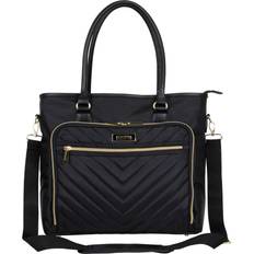 Kenneth Cole Reaction Chelsea Chevron 15" Laptop Tote In Black Black 15in