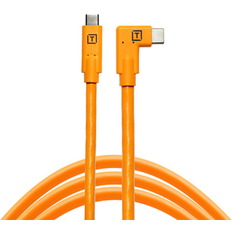 Orange - USB-kabel Kablar Tether Tools USB-C - USB-C Angle M-M 4.6m