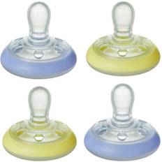 Tommee Tippee Gula Nappar Tommee Tippee Soother Breast-Like Night Glow in the Dark 0-6m Pack of 4