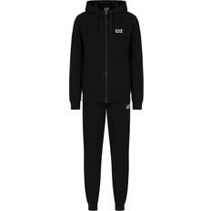 Bomull - Herr Jumpsuits & Overaller Emporio Armani Core ID Hooded Tracksuit - Black