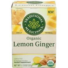 Traditional Medicinals Organic Herbal Tea Lemon Ginger 16