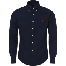 Blåa - Herr - Oxfordskjortor Polo Ralph Lauren Slim Fit Garment Dyed Oxford Shirt - Navy