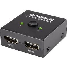 SpeaKa Professional Kabeladaptrar Kablar SpeaKa Professional 2 Port HDMI-Switch