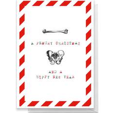 A Femury Christmas And A Hippy New Year Greetings Card Standard Card