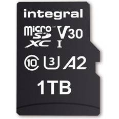 Integral 1 TB Minneskort & USB-minnen Integral Professional microSDXC Class 10 UHS-1 U3 V30 A2 1TB +SD Adapter