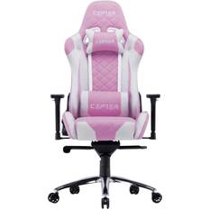Justerbart ryggstöd - Rosa Gamingstolar Cepter Rogue Fabric Gaming Chair - Pink/White