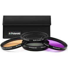 Polaroid Linsfilter Polaroid 55 mm HD flerskikt/multicoated Glass 4-delars filterset – inklusive UV, cirkelformad POL, FDL, varmfilter och filterpåse