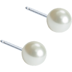 Blomdahl Pärlor Örhängen Blomdahl Natural Earrings - Silver/Pearl