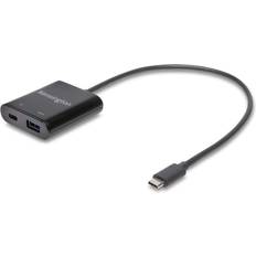 Kensington PD1000 USB-C Adapter/Dongle, Uppgradera din Dockningsstation med USB-A DisplayLink för Använding med Laptop med USB C, Upp Till 95W, Kompakt Kabel 0,3 Meter K39100WW