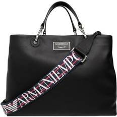 Armani Svarta Toteväskor Armani Large Leather Tote Bag - Black