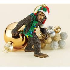 Design Toscano 3 in. Bigfoot, the Holiday Yeti Holiday Ornament