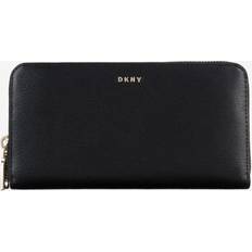 DKNY women's large black wallet with zip, Black.