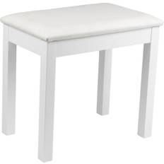 Frameworks Traditional Wooden Keyboard & Piano Bench in White