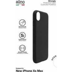 Aiino Strongly Case för iPhone Xs Max, Silikon, Stötsäker och skrapskydd, trådlös laddning, mjukt grepp, Hög slagskydd Svart